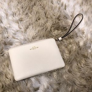 Off-White/Cream colored Coach Wrist Wallet